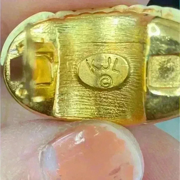 Kenneth Jay Lane KJL Vintage 70's Quality Costume Jewelry Earrings - Picture 4 of 4